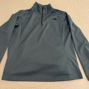 Grey-Blue North Face Quarter Zip